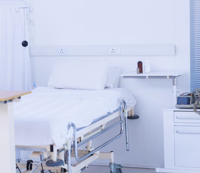a white hospital room