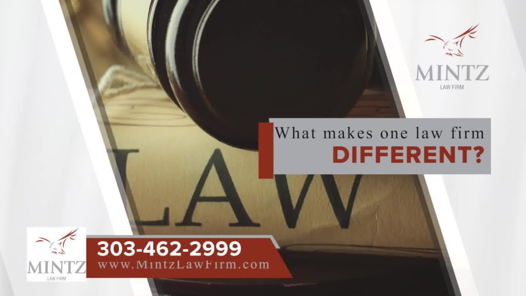 a mintz law ad with an image of a gavel