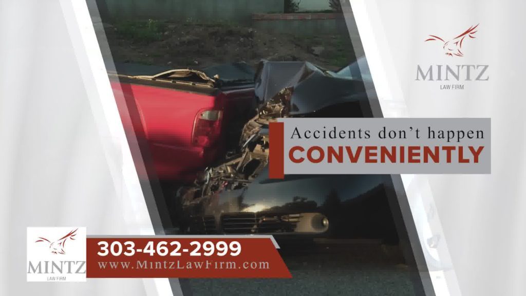a mintz law ad with an image of a car wreck